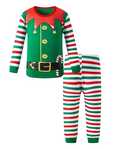 Family Matching Pajamas Sets Merry Christmas ELF Print Xmas Holiday Sleepwear Outfits Pjs2