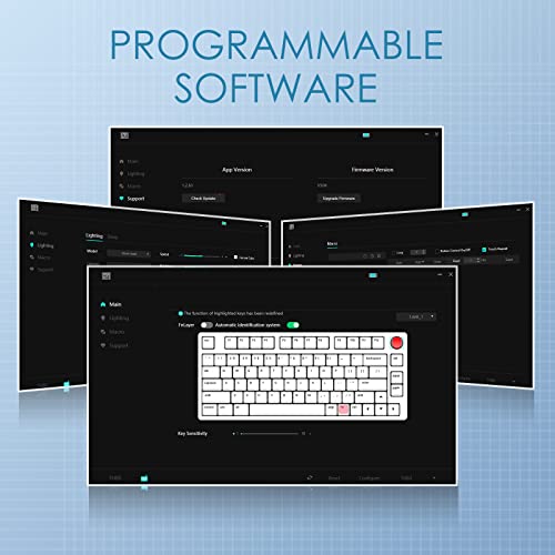 TH80 Pro Tastiera Meccanica usb c/Bluetooth/wireless, retroilluminata che hot swap e personalizzabili con Rotellina per WIN/Mac/PS4/PS5/Xbox (Monet TH80 Pro, Epomaker Budgerigar Switch) - Tastiera gaming - Immagine 6
