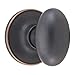 Design House 750653 Egg Dummy Door Knob, 2-Way Latch, Oil Rubbed Bronze Finish