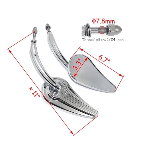 Rétroviseurs latéraux de guidon avec miroirs réglables pour une visibilité moto maximale