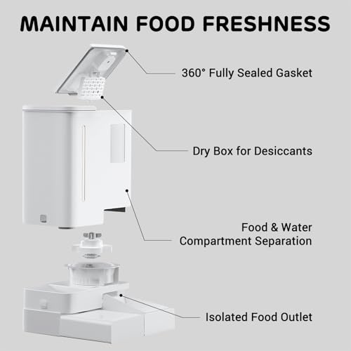 iPettie FW54 5G/2.4GHz WiFi Automatic Feeder and Waterer 2-in-1 Set for Pets, 300 oz Large Capacity for 2 Weeks, Perfect for Working Parents by iPettie - Image 7