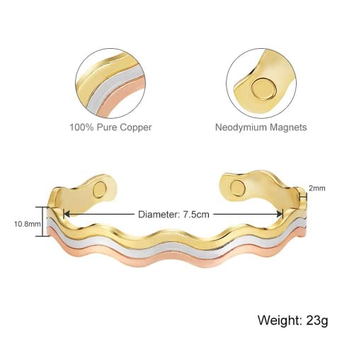 Braccialetto unisex a 3 toni per guarigione in