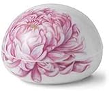 Die eiförmige Royal Copenhagen Bonbonniere besteht aus weißem Porzellan und ist mit Blumenmuster dekoriert