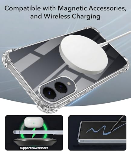 Image of Jkobi Shockproof Crystal-Clear Back Cover for Samsung Galaxy S25 Edge (Magsafe Wireless Support | Drop & Camera Protection | Hard Polycarbonate)