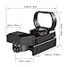 Reflex Sight, Ohuhu Red Green Dot Gun Sight Scope Reflex Sight Holographic Sight Airsoft Sight with 4 Adjustable Reticle Patterns 20mm Rail