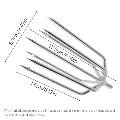 FREGITO Stainless Steel Fishing Spear Gun with Rust-Proof Sharp Tips, Includes Float Line & Protective Cover – Ideal for Freediving, Spear Fishing, Snorkeling, and Underwater Hunting