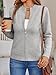 LILLUSORY Womens Zip Up Cardigan Sweaters Crew Neck Trendy Jackets Long Sleeve Outfits Fall Fashion 2025 Winter Clothing Grey M