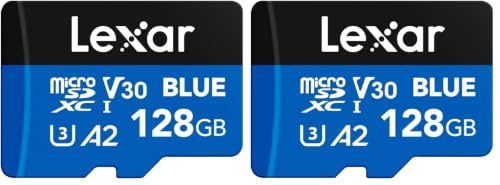 Image of Lexar 128GB Blue Micro SD Card Up to 160MB /s microSDXC UHS-I Memory Card (Pack of 2)