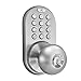 MiLocks DKK-02SN Indoor Electronic Touchpad Keyless Entry Door Lock, Satin Nickel