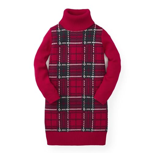 Image of Cable Knit Turtleneck Sweater Dress by Hope & Henry Girl