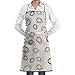Produktbild Mid Century Grill Aprons Kitchen Chef Bib Professional for BBQ Baking Cooking for Men Women Pockets