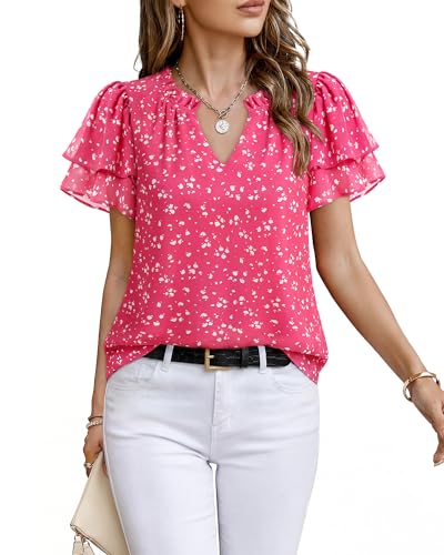 Timeson Womens Work Tops: Summer Blouses Dressy Casual Office Business