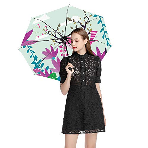 Parapluie pliable manuel imperméable coupe-vent et anti-UV vinyle