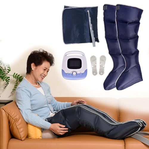 Pressothérapie professionnelle complète pour la Maison Avec chaleur - Masseur de Drainage lymphatique, Masseur de Jambes complet Avec chaleur, Pression et Temps configurable