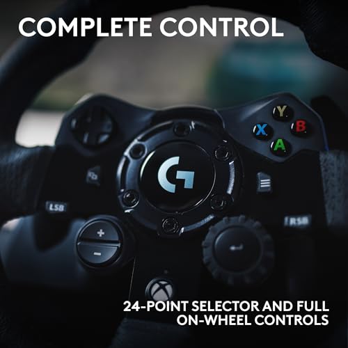 Logitech G G923 Racing Wheel and Pedals for Xbox Series X|S, Xbox One and PC featuring TRUEFORCE up to 1000 Hz Force Feedback, Responsive Pedal, Dual Clutch Launch Control, and Genuine Wheel Cover - Image 5