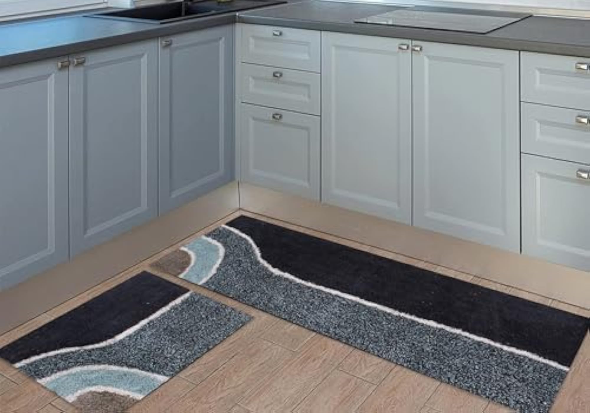 Cotton Kitchen Doormat, Anti-Slip and Washable, Rectangular