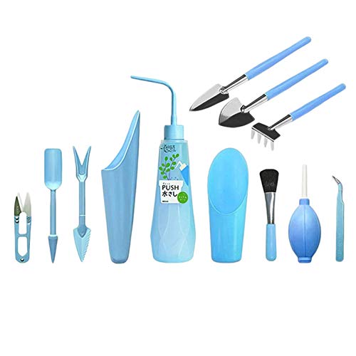 Ya-tube 12 Pieces Mini Garden Hand Transplanting Succulent Tools Miniature Planting, Set for Indoor Fairy Care, Potting, Cactus, Houseplant, Bonsai Tools, Bonsai Kit