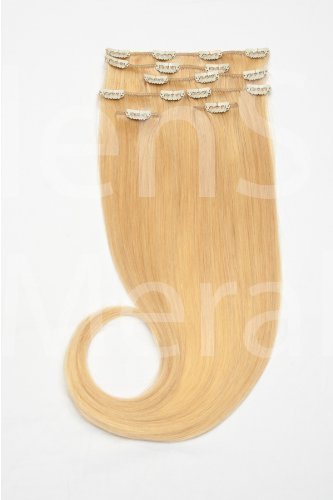Clip In Extensions Set 100% Echthaar 7 teilig 70g Haarverlängerung 60cm Clip-In Hair Extension