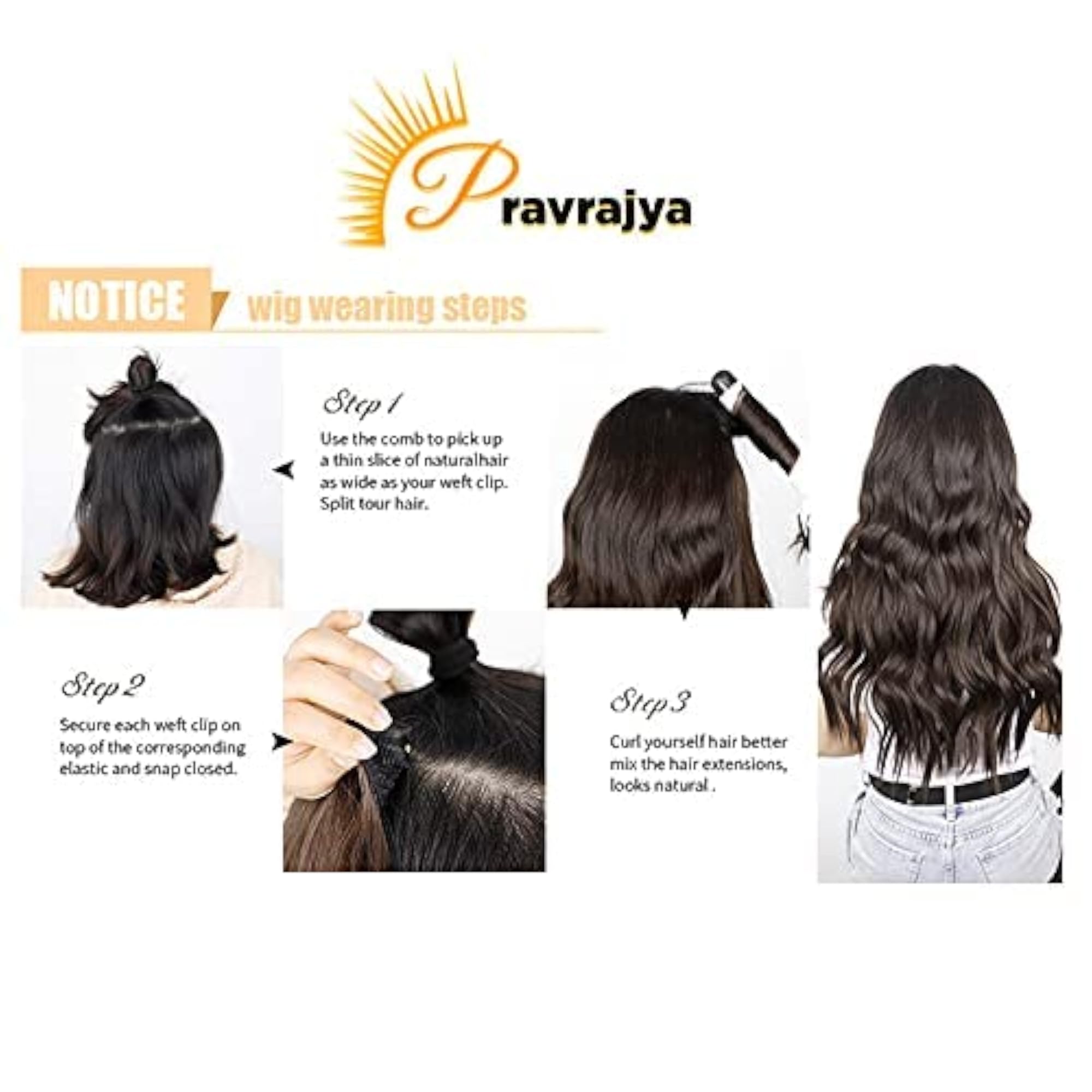 20 Inches Long Curly Hairpieces for Women