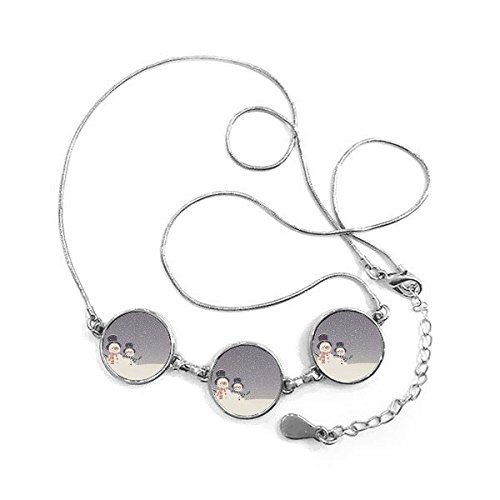 Collier bonhomme de neige DIYthinker pour Noël et fêtes