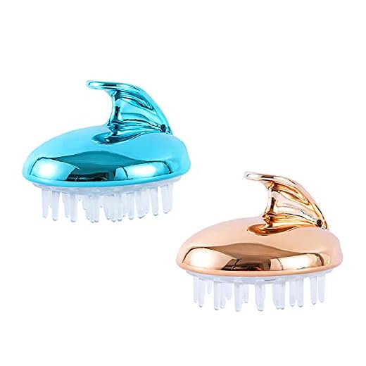 Hårbotten Massage Pensel, Hår Rent Och Huvud Slappna Av Minska Mjäll, Främja Hårväxt Våt Eller Torr Detangling Hårborste För Alla Hårtyper Hår Tvätt(Size:2pcs,Color:Silverblått + roséguld)