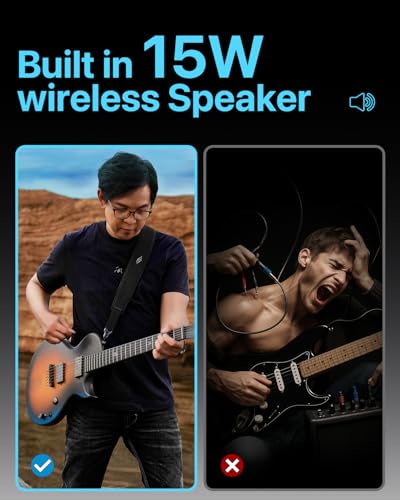 Image of Enya Electric Guitar Jack Signature Sonic JT Smart Electric Carbon Fiber Guitarra with 15W Wireless Speaker, All-in-One Portable Rig for Street Performers & Home Studios, 2-Year Warranty