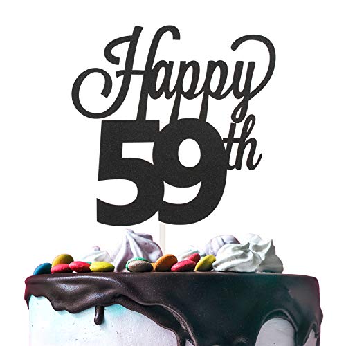 Happy 1-100 decoración negra para pastel, 59