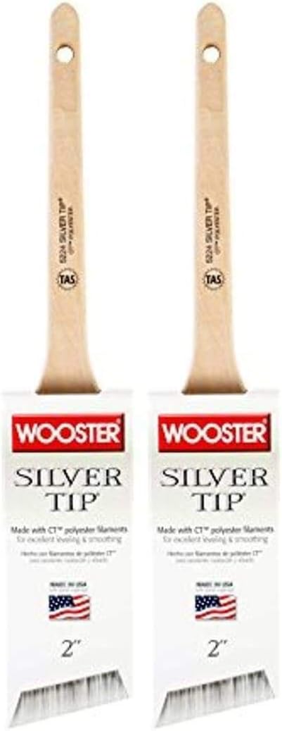 Wooster Brush Company 5224 2 Silver Tip Thin Angle Sash, 2-Inch Pack of 2