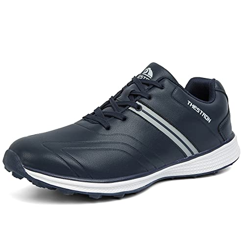 FOV Zapatos de Golf para Hombre Zapatos de Impermeables Ligeros Pinchos Golf Profesionales Zapatillas de Entrenamiento al Aire Libre Azul EU41.5 Cover