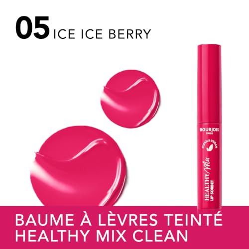 Bourjois - Lip Sorbet - Healthy Mix Clean - 05 Ice Ice Berry - Formule Clean & Vegan, hydratant