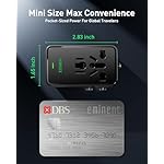 75W Tiny Universal Travel Adapter, GaN Fast Charging European Power Adapter with 5 Ports (1 AC, 1 USB-A, and 3 USB-C), Plug Adapter with Smart Chip for Over 200 Countries, PD&QC Charger - Image 2