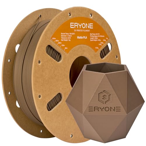 Image of ERYONE Matte PLA Filament for 3D Printer, Filament 1.75mm + /- 0.03mm, 1kg (2.2LBS) /Spool, Chocolate