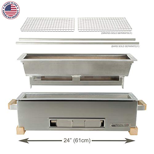The Bincho Grill Gr610S Yakitori Tabletop Charcoal Japanese Style Griller, Robata 24" Made In Usa #TOP1