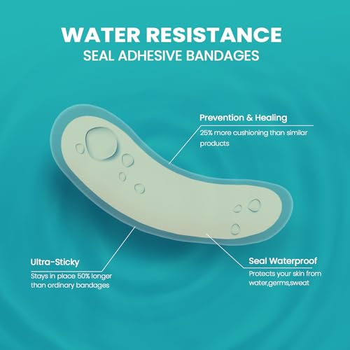 Image of Promifun Blister Bandages - 28 ct Hydrocolloid Cushions for Foot, Toe, Heel - Water Resistant Gel Pads for Prevention & Recovery, Bunion Pack