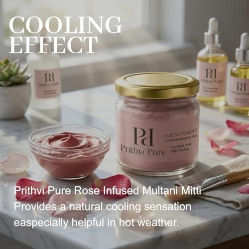 Image of Rose Petal Multani Mitti Face Pack 200g | Rose Glow & Skin Brightening Formula | For Face & Body |