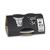 Könitz Schrift auf Schwarz & Weiß 2er Espresso Geschenkset, 4-tlg., Espresso Tassen mit Unterteller, Porzellan, 85 ml, 11 5 054 0306