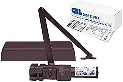 CRL PR90 Bronze Finish Adjustable Spring Power Size 1-6 Cast Iron Surface Mount Door Closer
