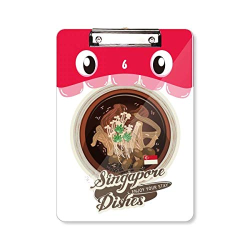 Tradizionale Singapore Bak Kut Teh Mouth Appunti Cartella File Pad Piastra di supporto A4
