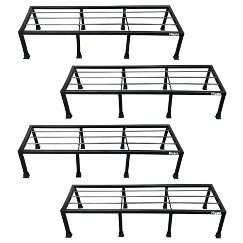 Image of Niyara || Metal Planter Stand || Plant Stand for Pots|| Outdoor Plant Stand (Long 24 inch (Set of 4))
