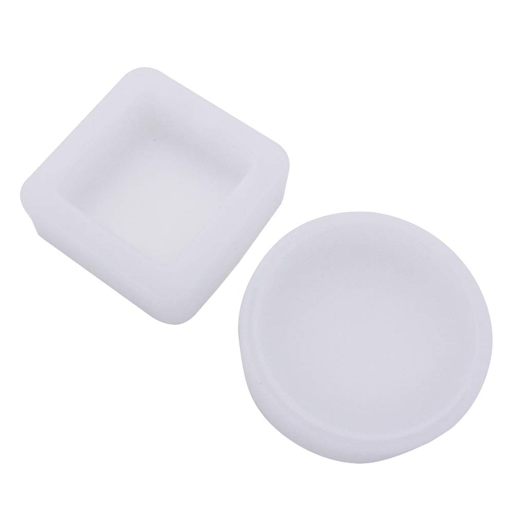 VOANZO 2 PCS DIY Crystal Epoxy Glue Mold, for Round Square Ashtray Silicone Molds