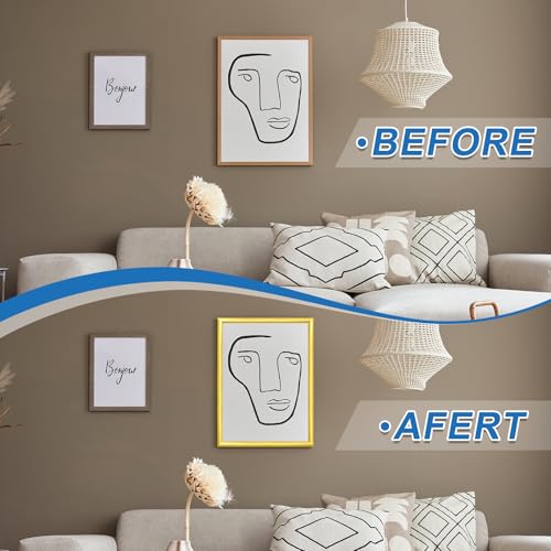 Moldura de pared autoadhesiva de espuma flexible dorada para ventanas 6