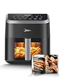 Midea Air Fryer 5.5 Quart with See-Thru Window, Heatexpress Rapid Air Technology, and 9 Preset Menus for Quick and Easy Meals