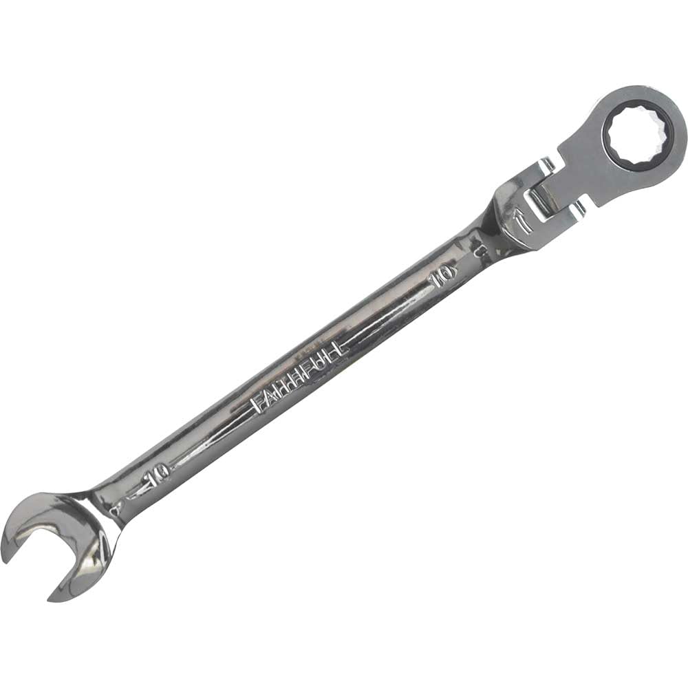 Faithfull SPARAT10 Flex Head Ratchet Combination Spanner