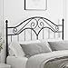 Elephance Headboard for Full Size Bed Frame, Vintage Platform Bed Metal Headboard Only, Height Adjustable, Sturdy and Stable, Full Size, Easy Assembly, Black