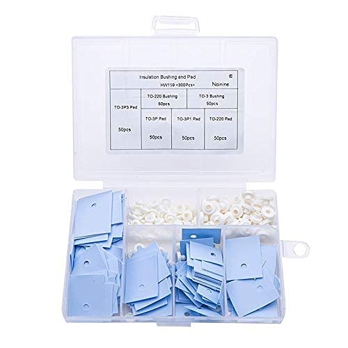 XinYuan Unterlegscheiben 300 Teile/Set. BIS -220 BIS-3 Bushing Transistor-Isolierpolster Silikon-Kühlkörper-Shim-Waschmaschine für Laptop CPU GPU Cover