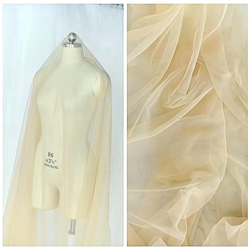 Tulle Fabric,mesh Fabric, Ivory, White Sewing for Bridal/Wedding Dress 3 Yard (Dark Ivory) 21 by Deerhobbes Design your own - Used condition - US$19.46