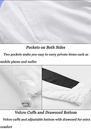 Madhero Mens Windbreaker Jacket Lightweight 90S Retro Wind Breakers Black Blue Rose Red Size S #TOP2