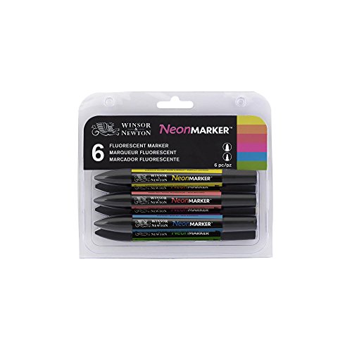 Winsor & Newton NeonMarker Fluorescent Marker 6 Set