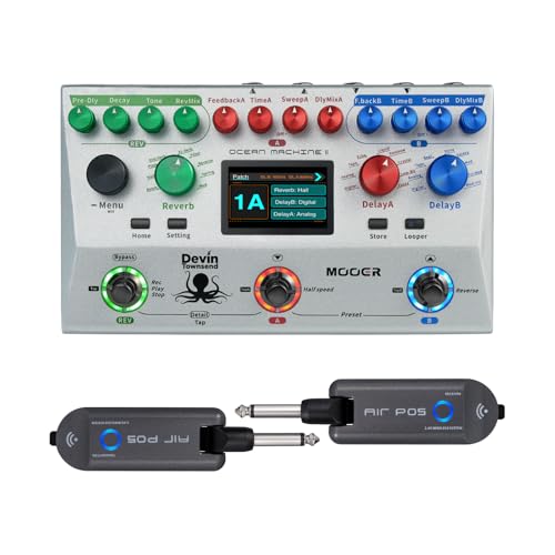 MOOER Ocean Machine II Stereo Reverb Delay Looper 120min Looper