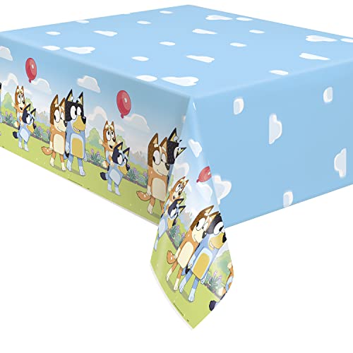 Unique Bluey Rectangular Plastic Table Cover 54 x 84 Bluey Birthday Party Supplies and Decorations